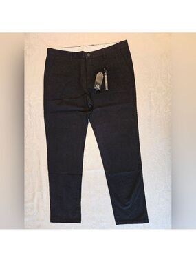 Classic Men's Cotton Black Chino Pants, Size 36, Snover, NWT